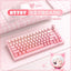 onikuma MT707 Tri-Mode RGB Mechanical Keyboard 81-Key Pink