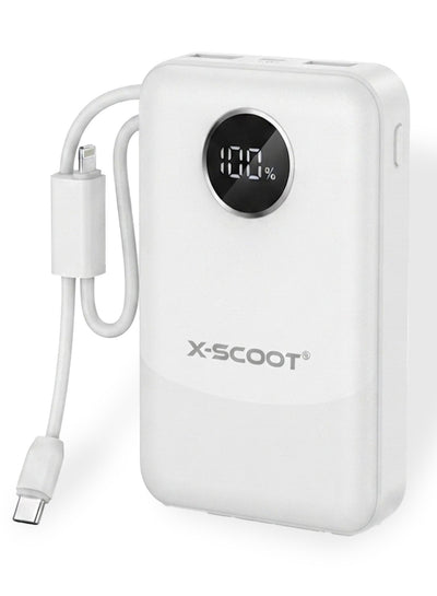 XS-422 20000mAh Power Bank – 22.5W Super Fast Charging Portable Charger with Built-in Lightning & USB-C Cables, USB-A & 