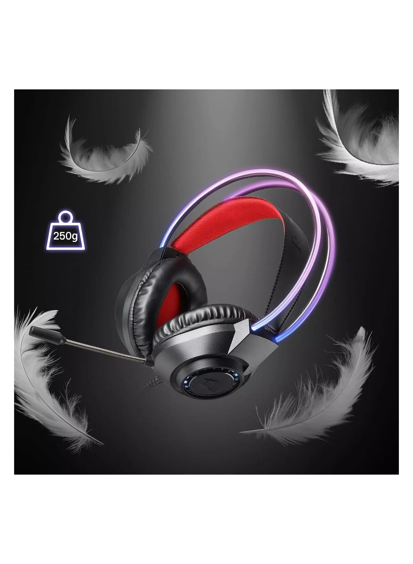 تفاصيل السماعة والمايك في Redragon H231