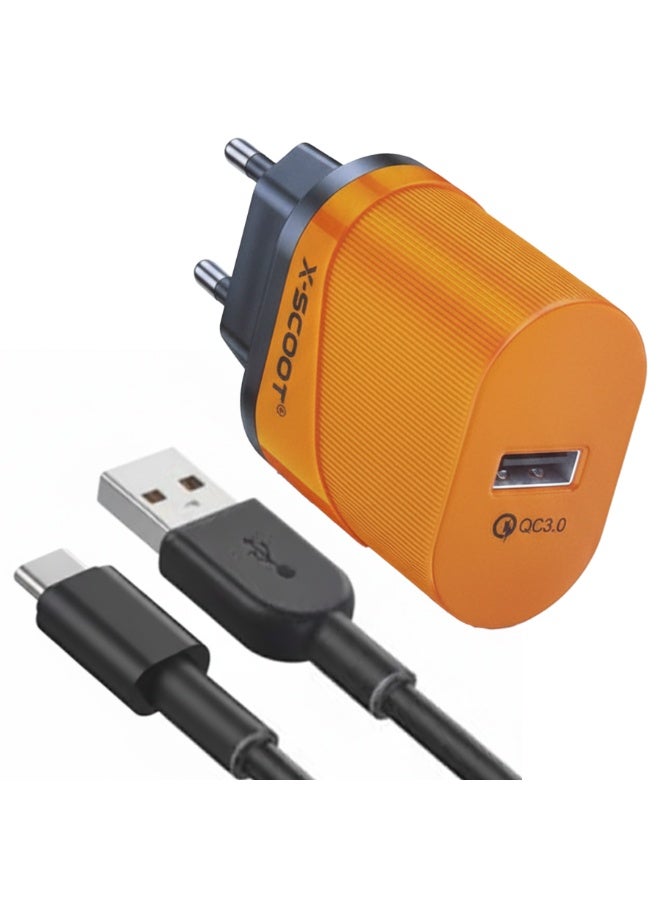 CH-273 67W Super Fast Mobile Wall Charger with USB-C Cable , High Speed Charging Adapter for Phone and Smartphone, Dual 