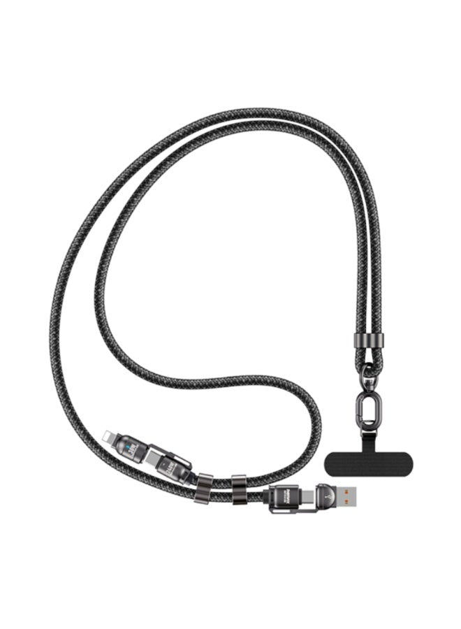 2 in 2 Multifunctional Charging Cable C7 , 240W Fast Charging Cable , USB/Type-C to Type-C & Lightning, 1.5m Braided Dur