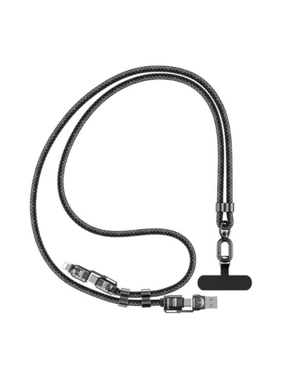2 in 2 Multifunctional Charging Cable C7 , 240W Fast Charging Cable , USB/Type-C to Type-C & Lightning, 1.5m Braided Dur