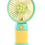 Portable Mini Fan USB Rechargeable Cute 1.5W Small Electric Fan For School ( Blue Yellow )