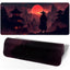 Moonlight Japanese Samurai Anime Mouse PadExtended Gaming Mouse Pad with Stitched Edges 70×30cm XL Desk Mat for Gaming, 
