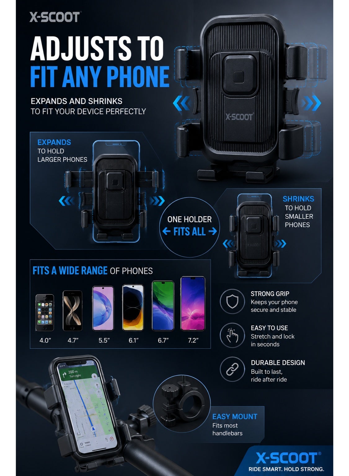 حامل موبايل X-SCOOT UNIVERSAL العلبة