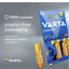 Varta Long Life Alkaline Batteries - 4 Packs, 1.5V, MIGNON ,4106 , STILO ,LR6 , MN1500 with gold color