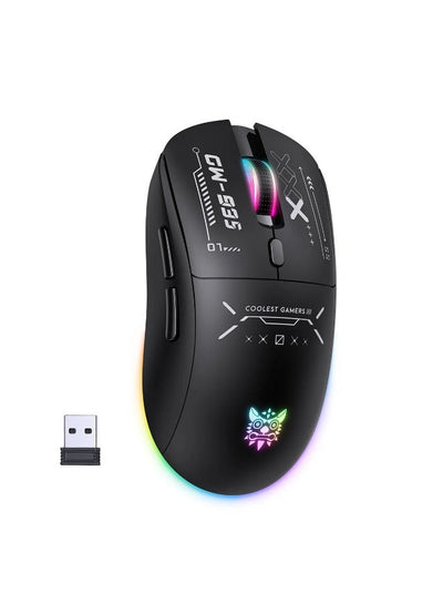 CW935 RGB Tri-Mode Wireless Gaming Mouse with 2.4GHz, Bluetooth and Wired Connectivity, 6-Level Adjustable DPI up to 128