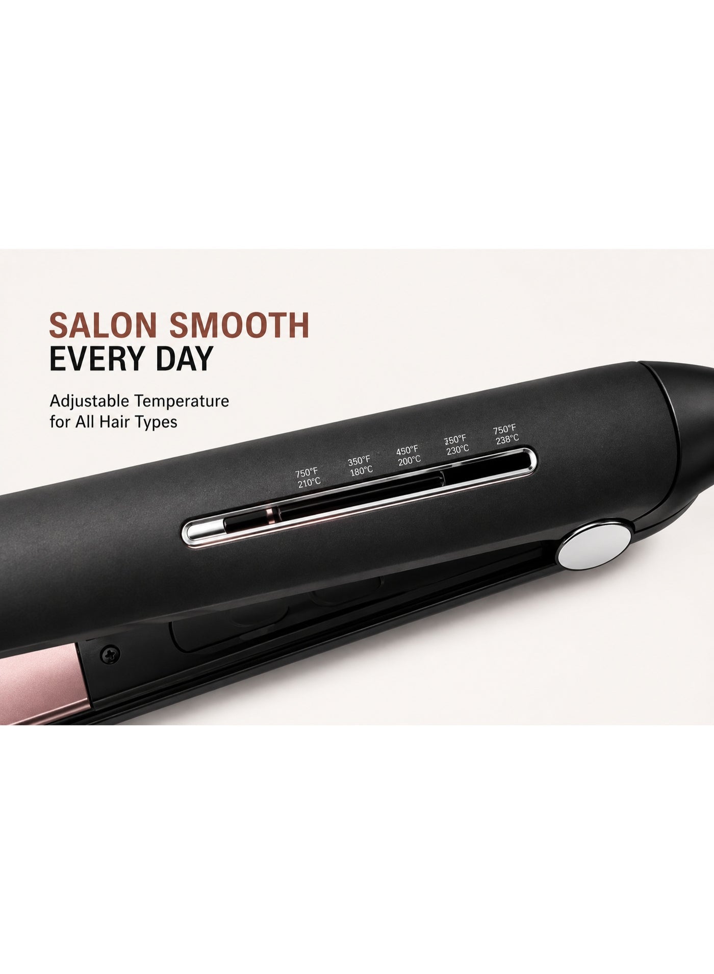 SK-1910 Hair Straightener – PTC Fast Heating, Adjustable Temperature up to 750°F, Anti-Scalding Design, 360° Swivel Cord