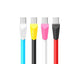Alien Series Data Cable Mirco-USB Interface Charging for Mobile Phone Durable Android 1M Length Data Cable RC-030m,Pink