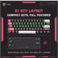 G55 RGB Wired Mechanical Gaming Keyboard with 61 Keys, Compact Layout, Customizable RGB Backlit, Anti-Ghosting, Windows 