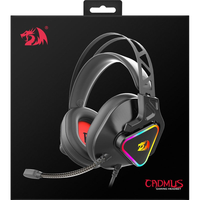 Redragon H370 Cadmus RGB USB Gaming Headset, Surround Sound 7.1 (Black)