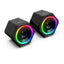 Kisonli Music Speaker For Gaming RGB colorful lights, stereo sound, good quality, can connect pc, laptop, mp3, mp4 , l-6060