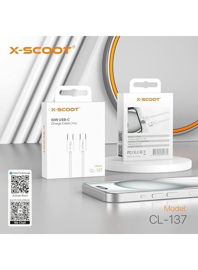 كابل شحن سريع X-SCOOT منفذ