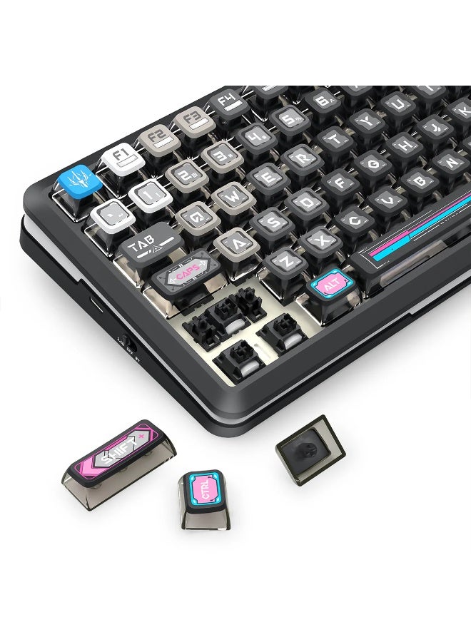 Wireless Mechanical Keyboard K708MC RGB FLEKACT Pro 82 Keys 75% Gasket Mounted RGB Backlit, with LCD Screen, Gasket Moun