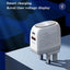 A2522C Super Fast Wall Charger 30W with Dual Ports (USB + Type-C), PD & QC 3.0 Quick Charge Technology, LED Power Displa