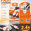 كابل شحن X-SCOOT CL113 Type-C قوة 2.4A طول 1.2m أبيض