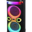 V-2870 Double 8-Inch Portable Bluetooth Party Speaker, Rechargeable Battery, Powerful Bass, LED Flame Lights, Karaoke Mi