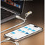 كابل شحن سريع LC20 بقوة 65 واط مزود بموصلات USB-C و Lightning، شاحن سيارة مدمج، مزامنة بيانات عالية السرعة، تصميم متين و