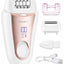 SK-17012 3-in-1 Women’s Epilator Hair Remover, Rechargeable Electric Hair Removal Machine with Multiple Attachments, Dig