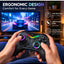 CM-619 Wireless Gaming Controller – Dual Analog Joysticks, RGB Lighting, Dual-Motor Vibration, 6-Axis Gyro Motion Sensin