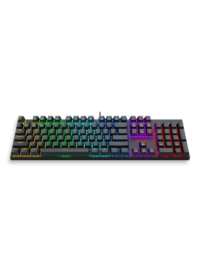 كيبورد جيمنج Redragon K565E RUDRA Elite ميكانيكال مفاتيح حمراء أسود