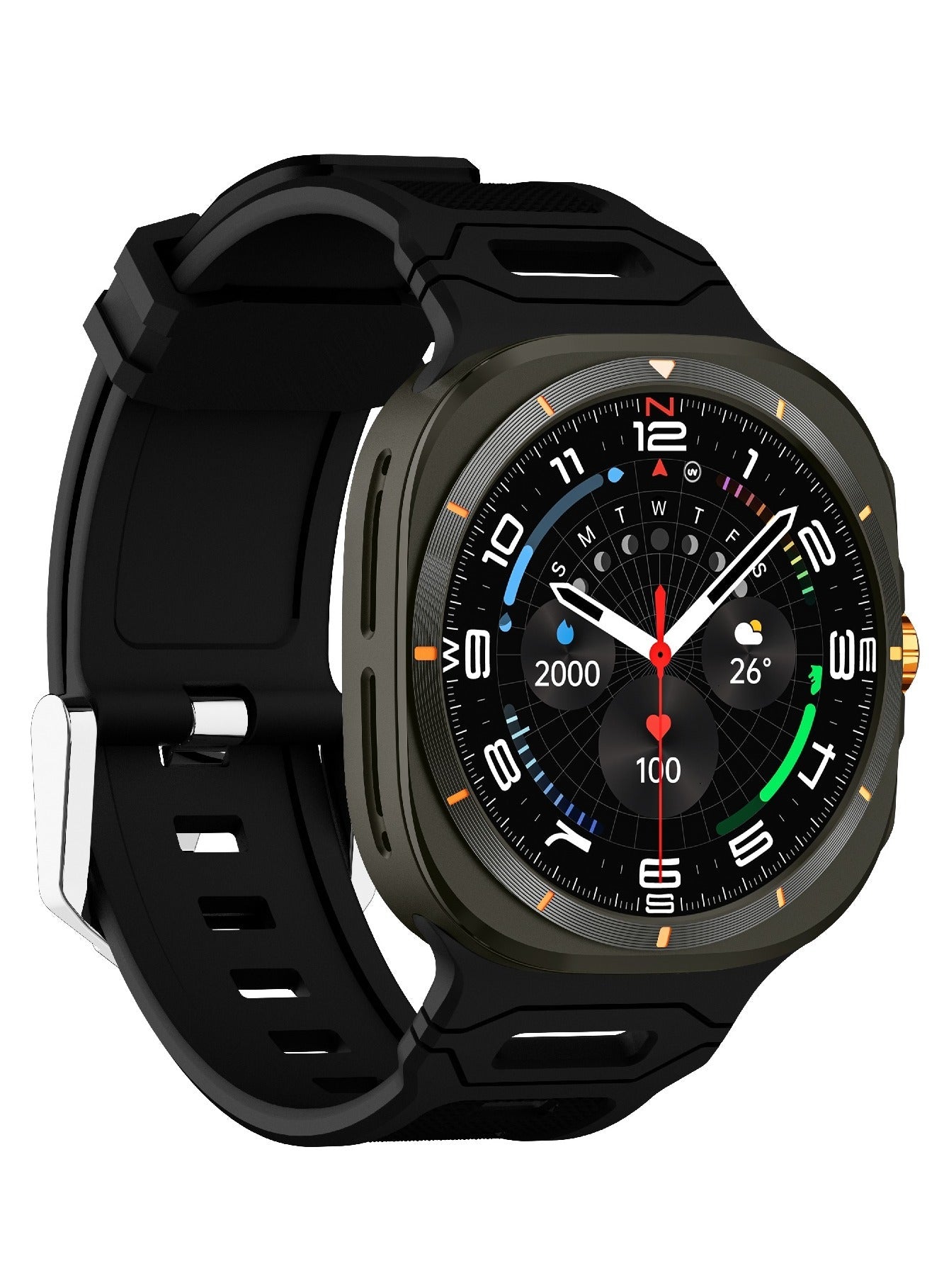 SW-16 Smart Watch with 3D HD Display, Bluetooth Calling, 3 Interchangeable Watch Bands, Heart Rate & Sleep Monitor, Mult
