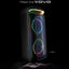 V-2875 Portable Bluetooth Speaker, Double 8-Inch Wireless Party Speaker with Powerful Bass, Rechargeable Karaoke Speaker