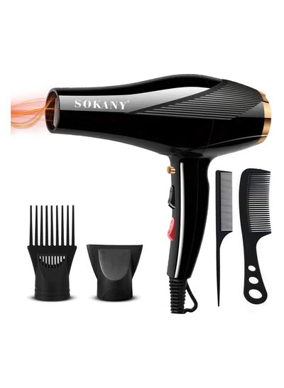 SK-2214 Professional Hair Dryer 2600W with Cool Shot, AC Motor, 2 Speeds & 4 Heat Settings, Hot & Cold Air, Lightweight 