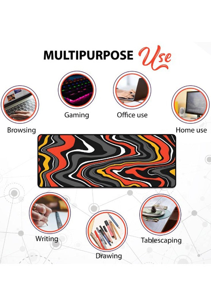 Large Mouse Pad, Artistic Painting Design With Striking colors (70cm x 30cm x 2mm), HD Print Pattern Desk Mat, Extended Mouse Pad and Keyboard Mouse Pads, Waterproof Fabric Surface Mouse Pads for Office, Anti-Slip Rubber Base