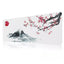 Japanese Cherry Blossom Design White Mouse Pad, Large Extended Mouse Pad for Office with Stitched Edges and Non-Slip Rubber Base, XL Gaming Mouse Pad ( 70x30x2mm )