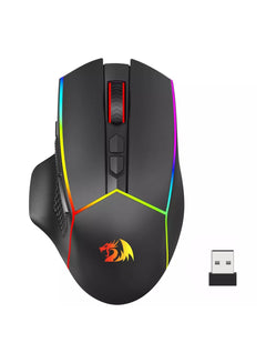 REDRAGON M814 AXE PRO - Tri-Mode Wireless RGB Gaming Mouse 8000 DPI Black