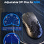 ماوس جيمنج لاسلكي Redragon M725 Astrolabe Lite أسود بهيكل Honeycomb ووزن 49 جرام ودقة 10000 DPI