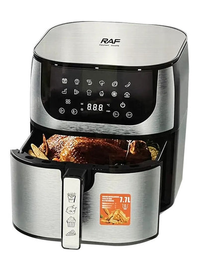 RAF Multifunctional digital air fryer, 7.7 liter capacity With Rapid Air Convection technology and 1800W power R.5261 in silver color