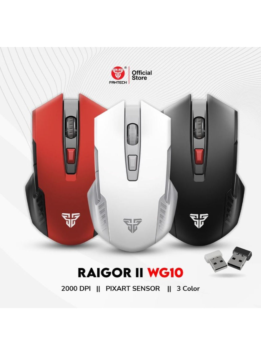 FANTECH Raigor WG10 Wireless 2.4Ghz Gaming Mouse (White)