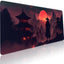 Moonlight Japanese Samurai Anime Mouse PadExtended Gaming Mouse Pad with Stitched Edges 70×30cm XL Desk Mat for Gaming, 