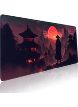 Moonlight Japanese Samurai Anime Gaming Mouse Pad 70x30cm Stitched Edges