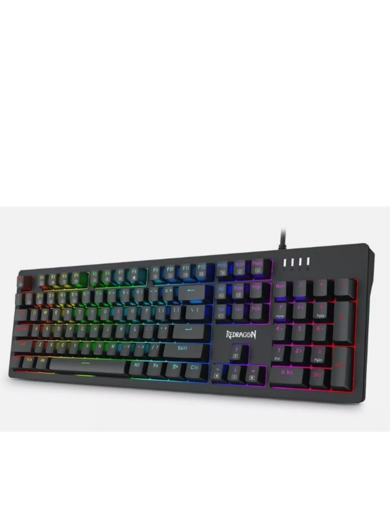 REDRAGON K679 RGB Gaming Keyboard, 104 Keys Wired Mechanical Keyboard, D-Absorption Foam, Upgraded Hot-Swappable Socket, Full Color Keycaps