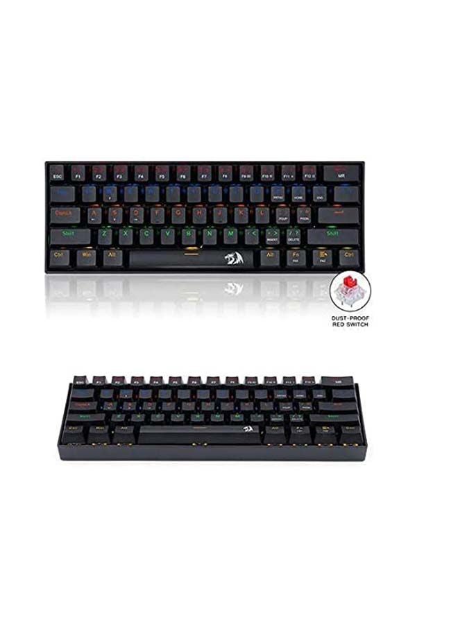 كيبورد جيمنج Redragon K606 Lakshmi ميكانيكال 60% أسود