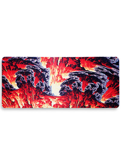 Large Mouse Pad, Lava Theme (70cm x 30cm x 2mm), HD Print Pattern Desk Mat, Extended Mouse Pad and Keyboard Mouse Pads, Waterproof Fabric Surface Mouse Pads for Office, Anti-Slip Rubber Base