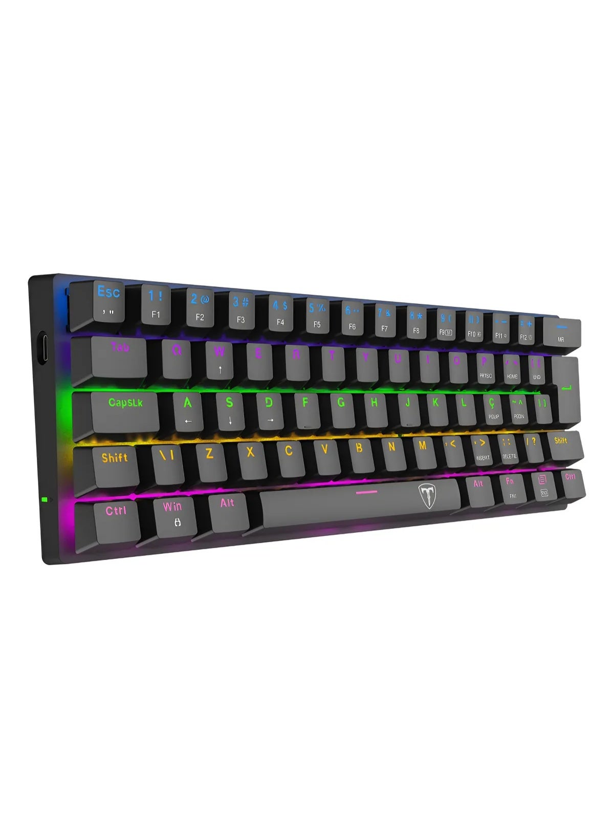 كيبورد جيمنج ميكانيكال T-DAGGER TGK321 BLUE SW - أسود