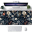 Dark Flower Mouse Pad Extended Gaming Mouse Pad with Stitched Edges 80×30cm XL Desk Mat for Gaming, Office, Keyboard, Mo