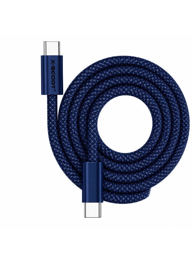 TYPE-C to TYPE-C 120W Fast Charging Cable – 2 Meter, Ultra-Fast Charging & High-Speed Data Transfer, Premium Nylon Braid