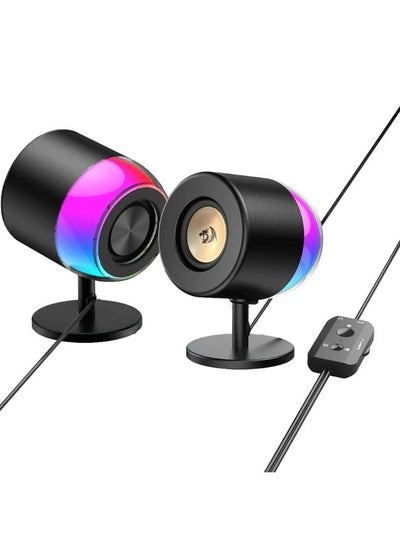 سماعات للكمبيوتر Redragon GS598 AHRI ستيريو 6W بإضاءة RGB أسود