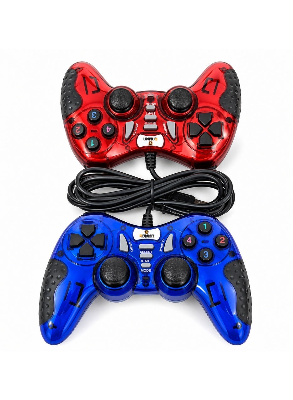 GT-606 Wired Gaming Controller – Dual Analog Sticks, 4 Triggers, 8-Way D-Pad, Dual Vibration, USB 2.0 Wired Connection, 