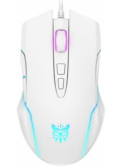 CW905 Wired RGB Gaming Mouse with Adjustable 6400DPI , 7 Buttons Optical USB Mouse, Ergonomic Symmetrical Design, Anti F
