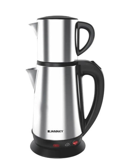 Electric Double kettle with Italian technology (0.8L - 500W), (2L - 1800W) High stainless steel housing ,Samovar JMK9511