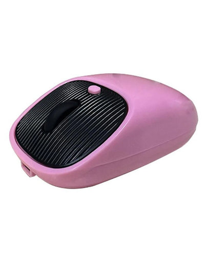 Gamma Wireless mouse, rechargeable multi-mode mouse with 2.4G wireless gaming mouse, M-14 pink - muted colored buttons for computer and laptop, personal and office use, comfortable and elegant design and bright colors