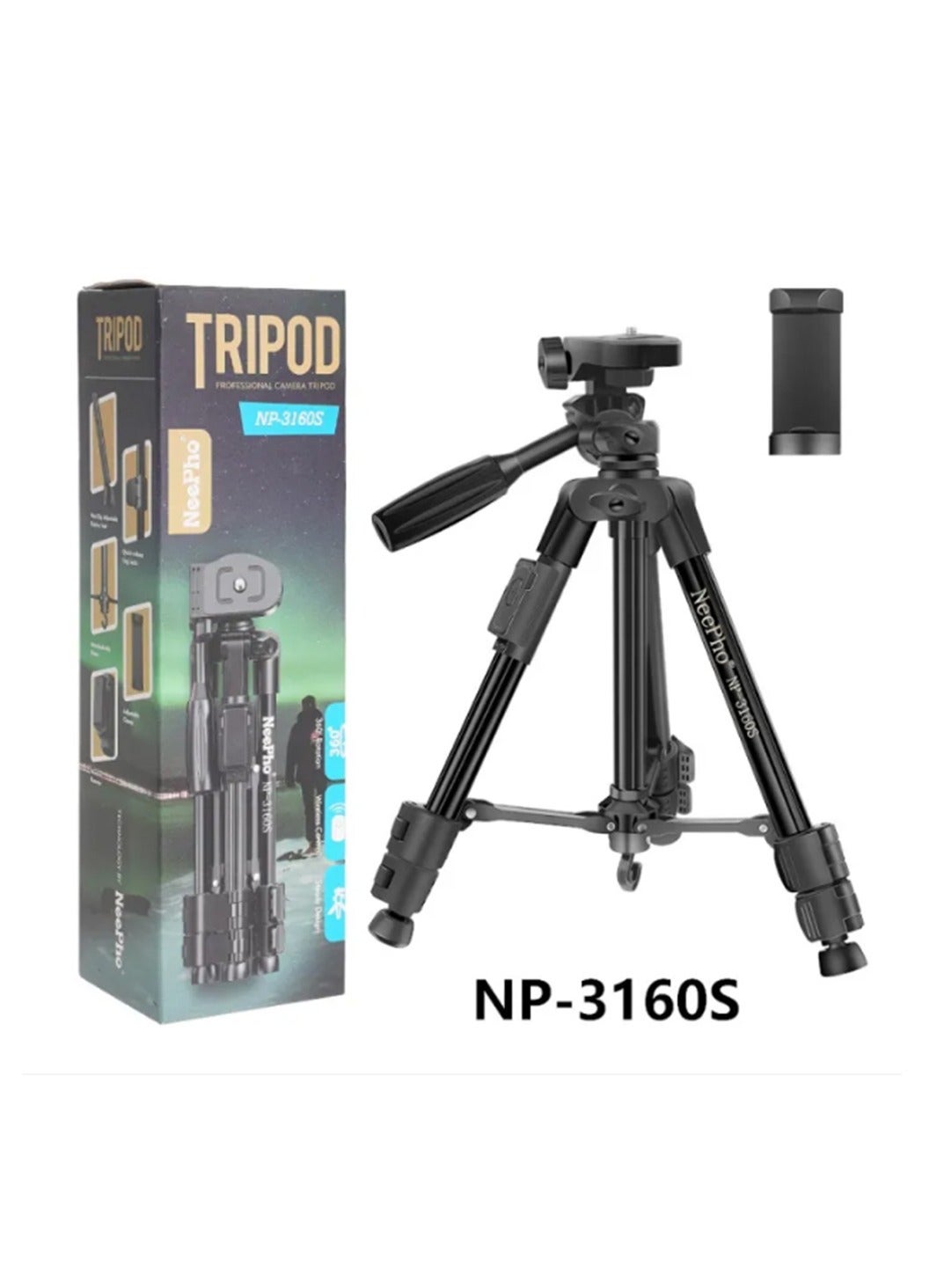 NP-3160S Extendable Handheld Stabilize Stand Selfie Stick Wired Remote Shutter Multifunction Tripod