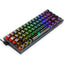 REDRAGON K617CTB-RGB 60% Wired RGB Gaming Keyboard, 61 Keys Compact Full-Transparent Mechanical Keyboard