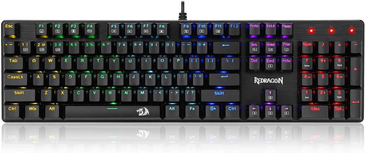 Redragon K608-R Valheim 104-Key Mechanical Gaming Keyboard Blue Switches Black